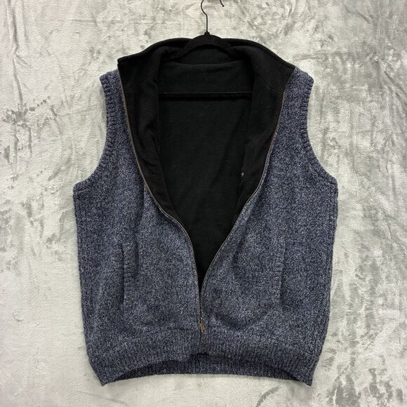 Pendleton Shetland Wool Full Zip Vest Size XL Reversible Fleece Washable Preppy - Picture 5 of 6